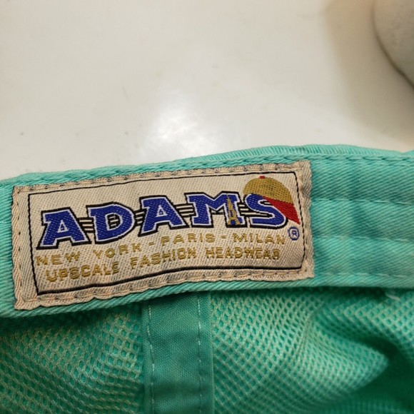 Adams-New York, Milan, Paris hat Unisex Adam Strap, Cap Cotton Denim green LP101 - Picture 4 of 8